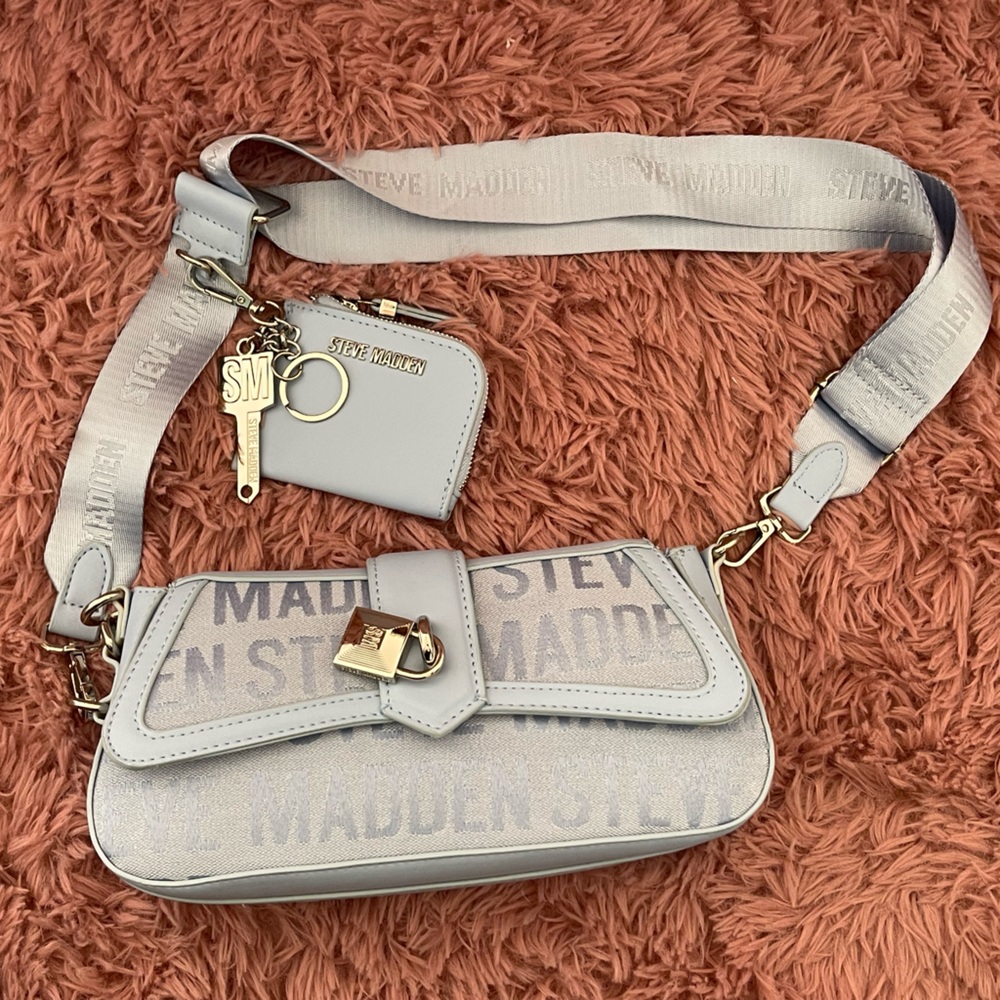 NWOT Steve Madden Baby Blue Y2K Shoulder or Crossbody Bag